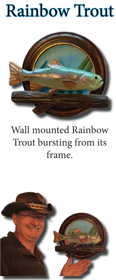 Rainbor Trout Ssculpture by DW Carving Studio